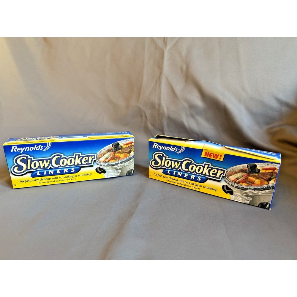 2 Packs 4 Reynolds Slow Cooker Liners  Regular 13" x 21" 12 Total 8 Count 2005‎